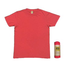 Load image into Gallery viewer, Rolled Short sleeve Crew neck Tee / Foggy Red