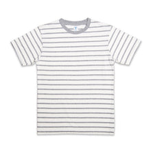 Load image into Gallery viewer, Uneven Stripe S/S C/N Tee / White/H.Grey

